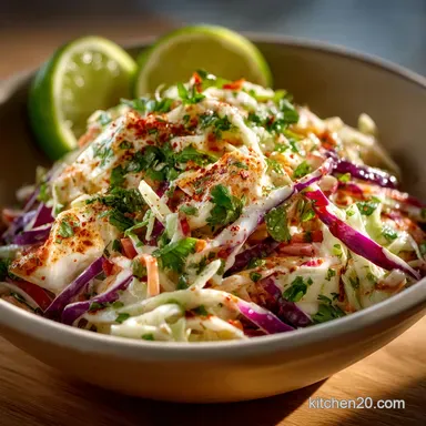 Cilantro Lime Taco Slaw Zingy CrunchPerfect Slaw for Fish Tacos Recipe Card
