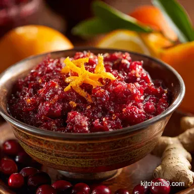 Cranberry Relish: Best Zesty Orange Ginger Recipe (Easy) Recipe Card