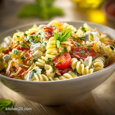 Pasta Salad: The Best Easy Pasta Salad Recipe (Mediterranean Style) Recipe Card