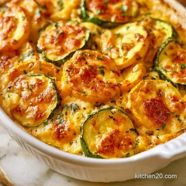 Zucchini Squash Casserole with Ritz Recipe Card