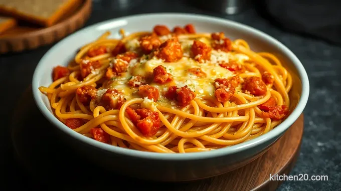 Cheesy Baked Spaghetti Delight