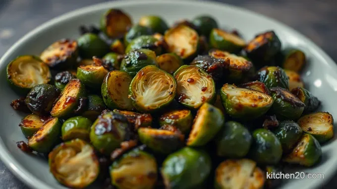Crispy Air Fryer Brussels Sprouts with Balsamic Glaze
