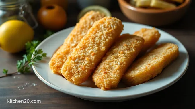 Crispy Homemade Fish Sticks with Tartar Sauce