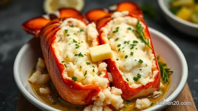 Perfectly Baked Lobster Tail with Garlic Herb Butter