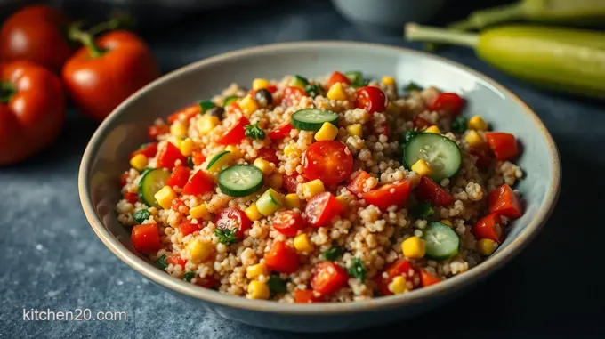 Rainbow Quinoa Salad with Lemon-Tahini Dressing