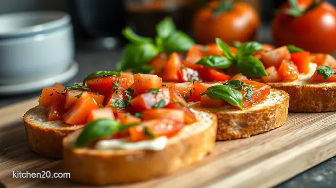 Rustic Tomato Basil Bruschetta