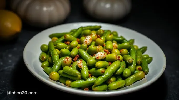 Savory Garlic Edamame with a Kick