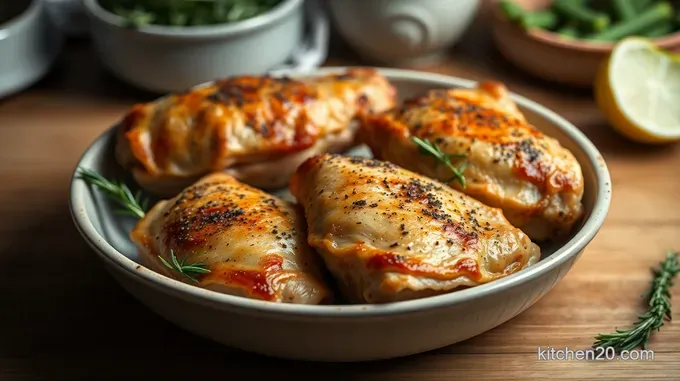 Savory Herb Baked Chicken Thighs with Crispy Skin