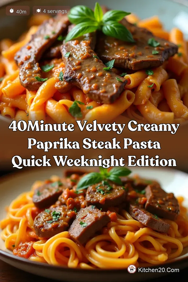 40Minute Velvety Creamy Paprika Steak Pasta Quick Weeknight Edition