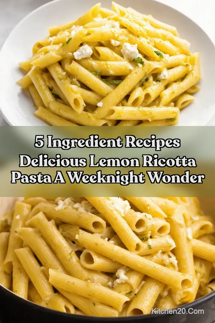 5 Ingredient Recipes Delicious Lemon Ricotta Pasta A Weeknight Wonder