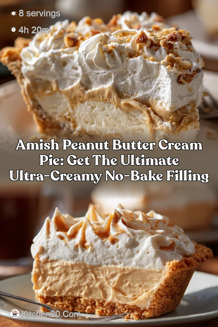 Amish Peanut Butter Cream Pie: Get the Ultimate Ultra-Creamy No-Bake Filling