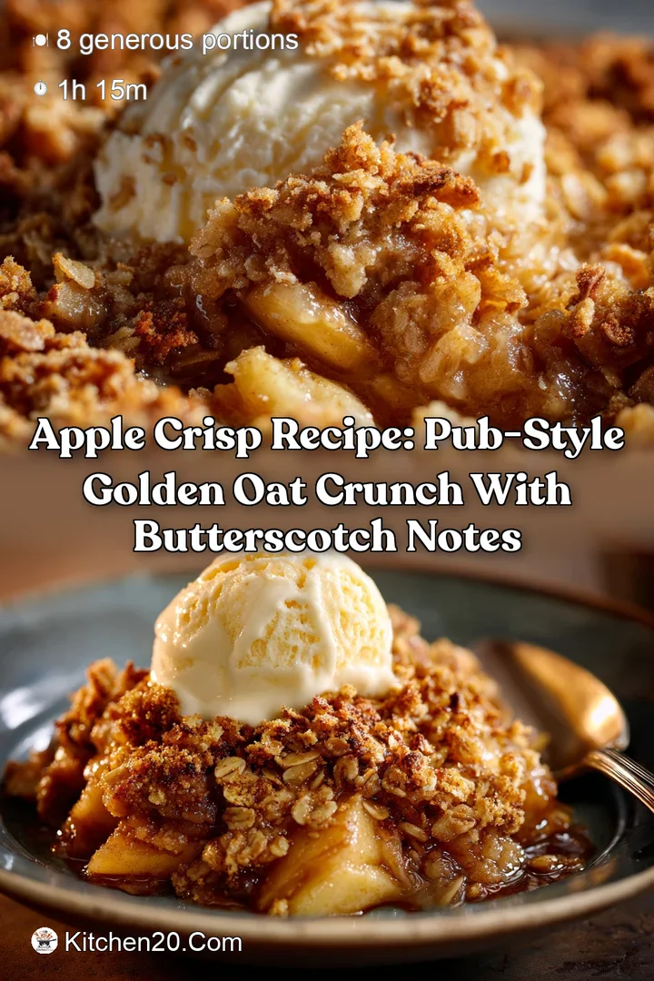 Apple Crisp Recipe: Pub-Style Golden Oat Crunch with Butterscotch Notes