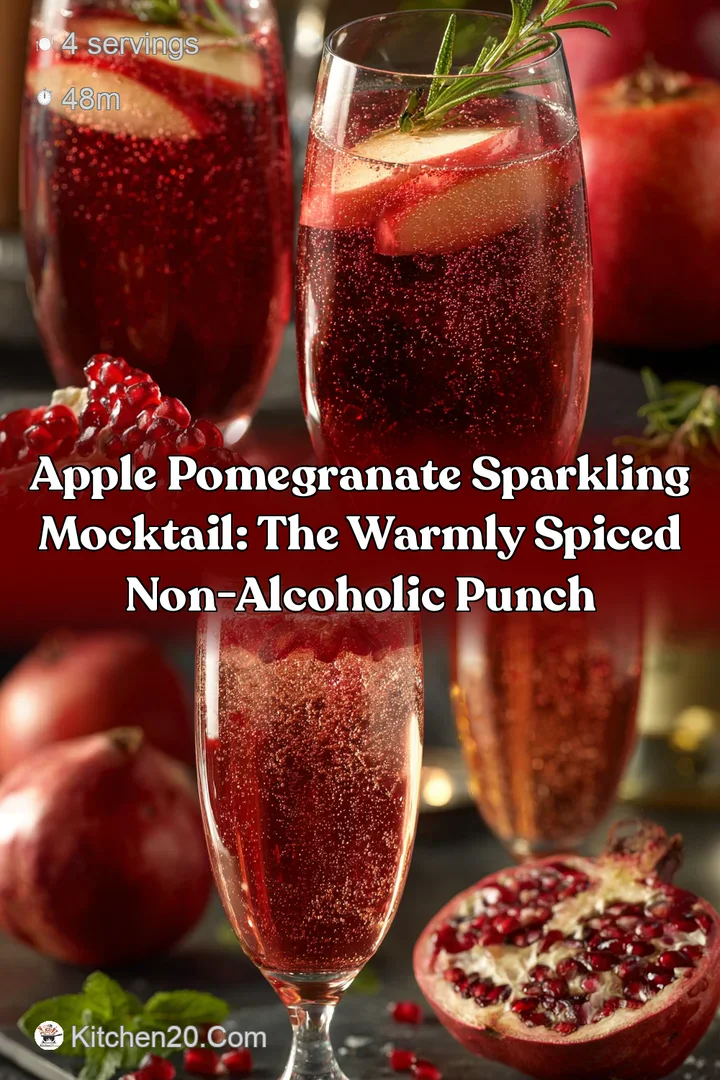 Apple Pomegranate Sparkling Mocktail: The Warmly Spiced Non-Alcoholic Punch