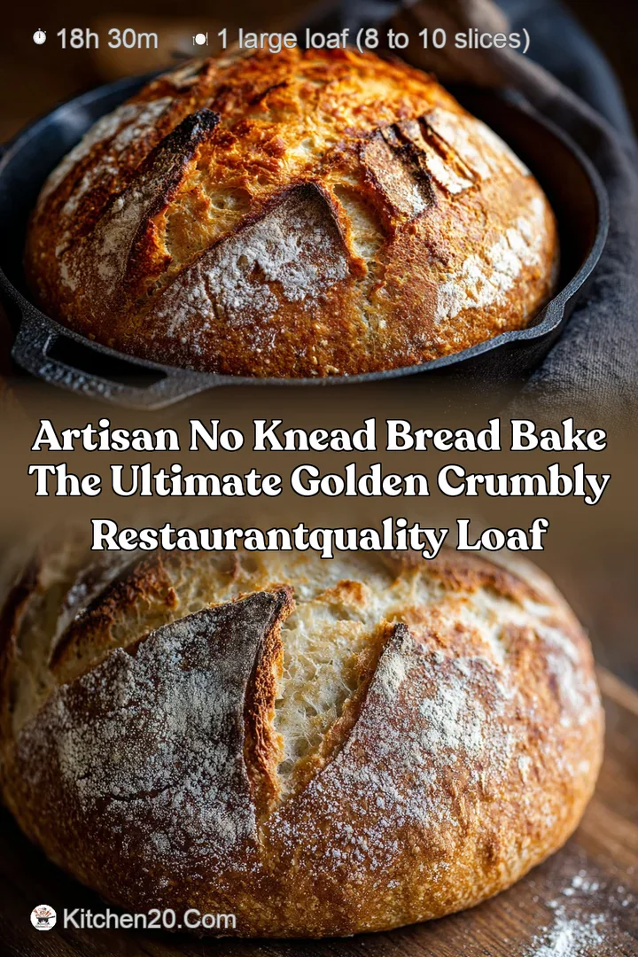 Artisan No Knead Bread Bake the Ultimate Golden Crumbly RestaurantQuality Loaf