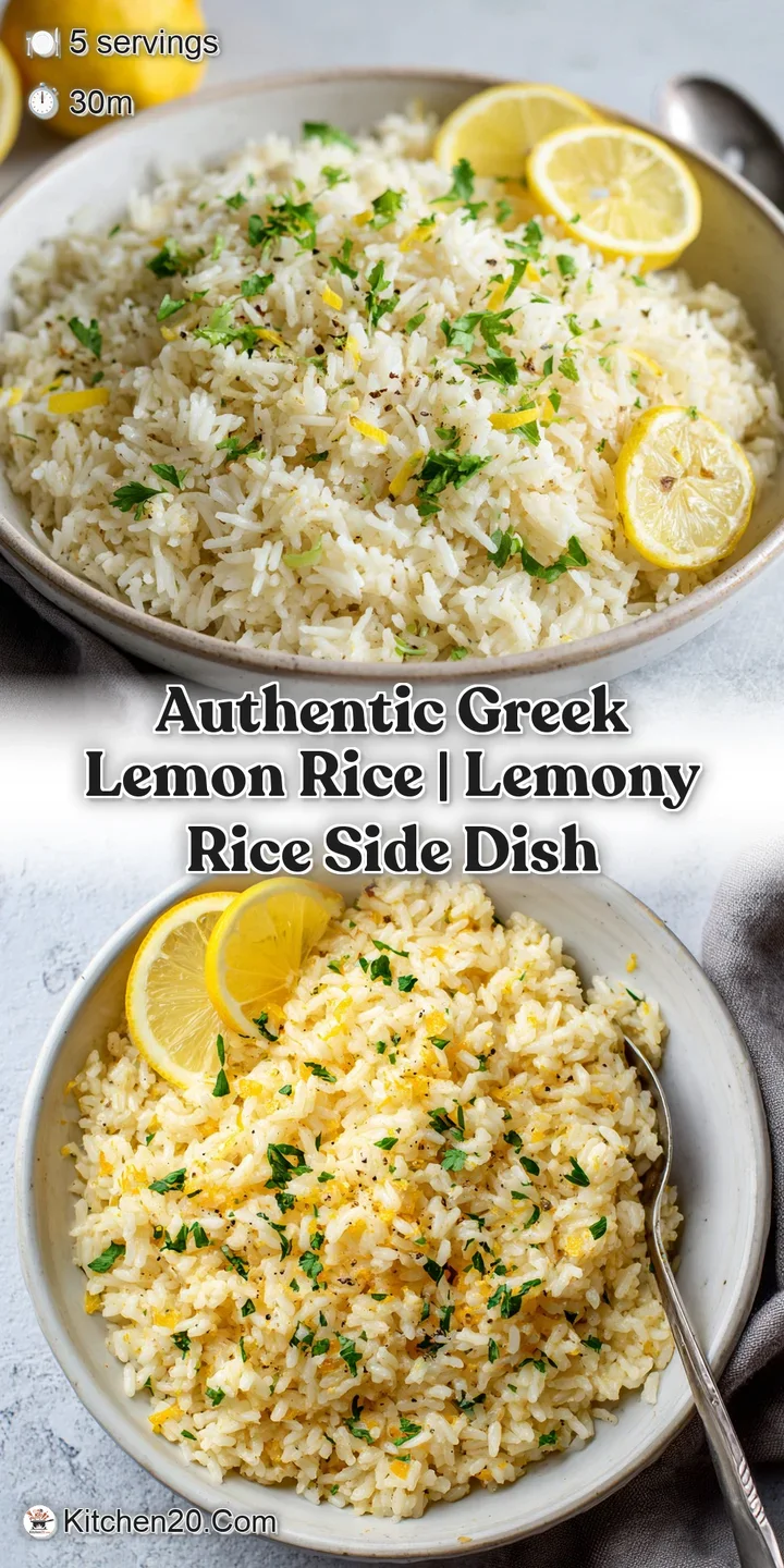 Close-up view of vibrant, lemony rice, showcasing fluffy texture and glistening fresh herbs. Delicious!