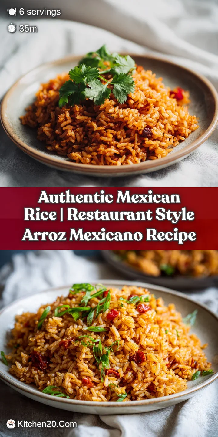 Close-up of perfectly cooked, slightly sticky Mexican rice with a rich, glossy tomato coating.