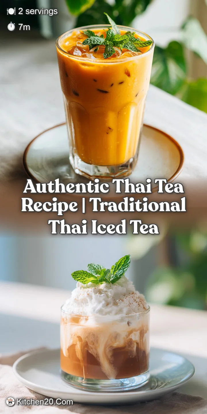 Close-up of creamy, bright orange Thai tea with a rich foamy top, condensation on glass.