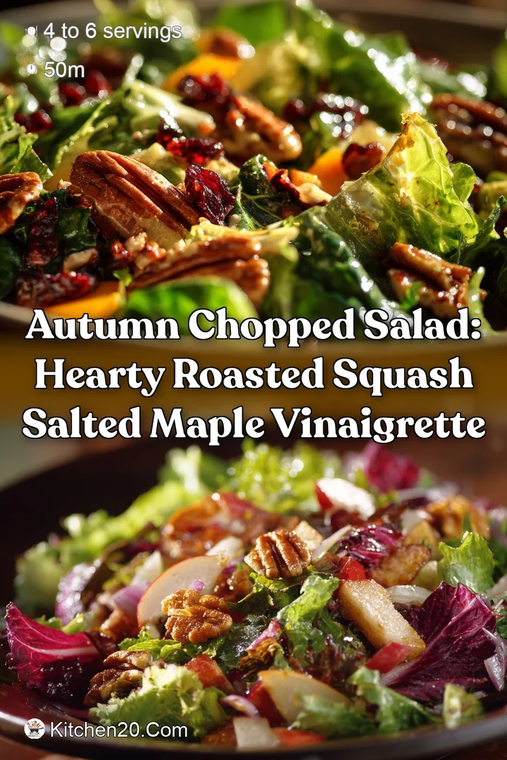 Autumn Chopped Salad: Hearty Roasted Squash Salted Maple Vinaigrette