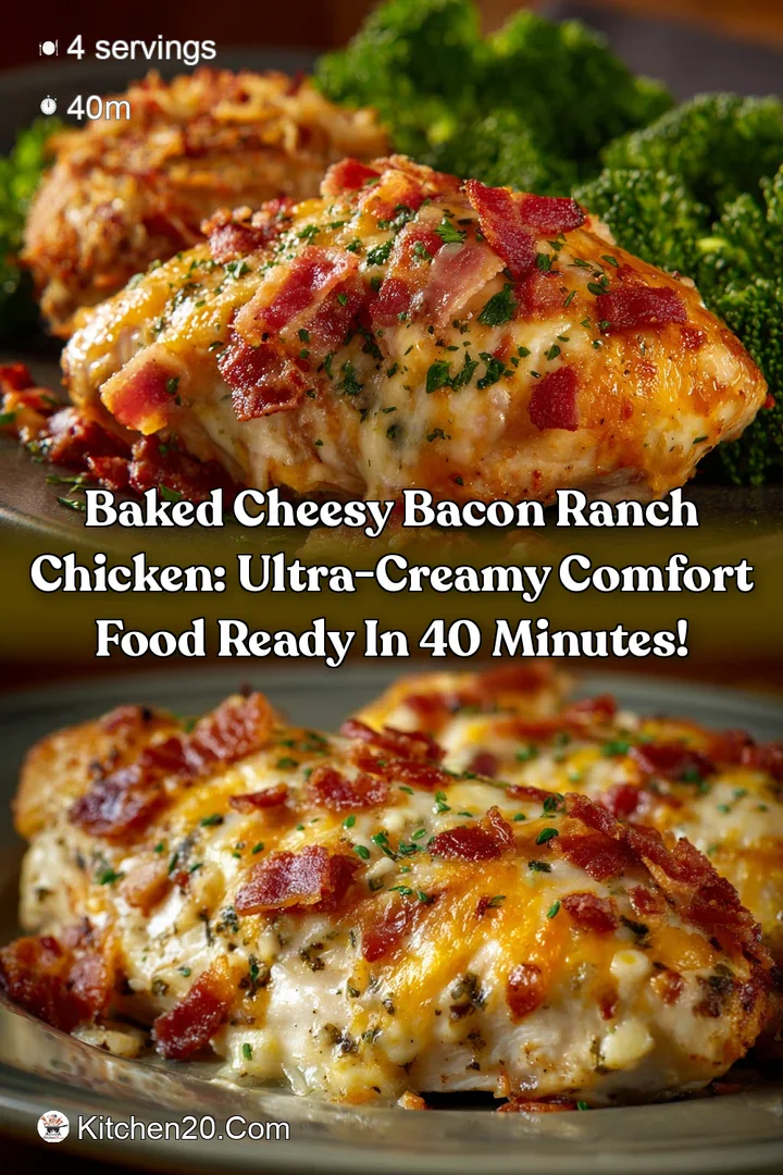 Baked Cheesy Bacon Ranch Chicken: Ultra-Creamy Comfort Food Ready in 40 Minutes!