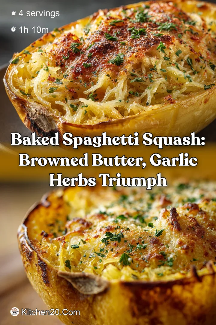 Baked Spaghetti Squash: Browned Butter Garlic Herbs Triumph