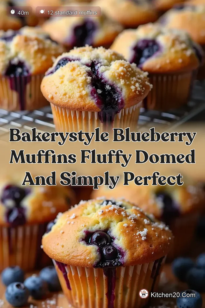 BakeryStyle Blueberry Muffins Fluffy Domed and Simply Perfect