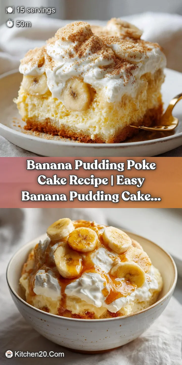 Close-up of luscious, wobbly banana pudding layers topped with light whipped cream and vanilla wafer crumbs.