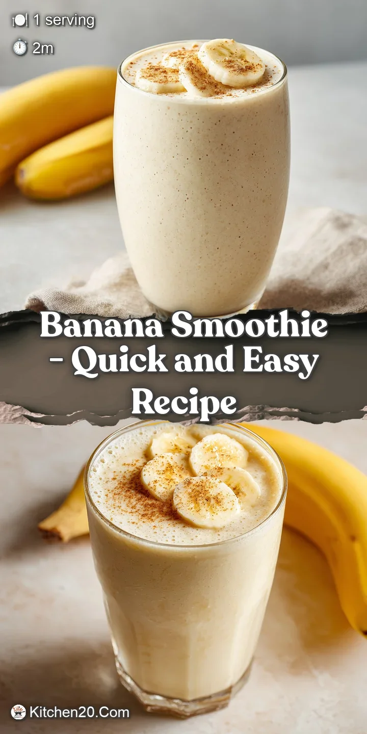 Close-up of a smooth, rich banana smoothie in a glass, showing its creamy texture and warm cinnamon notes.