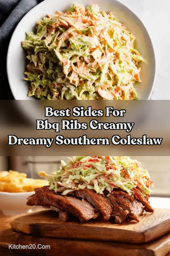 Best Sides For BBQ Ribs Creamy Dreamy Southern Coleslaw : PIN FOR LATER Best Sides For BBQ Ribs Creamy Dreamy Southern Coleslaw