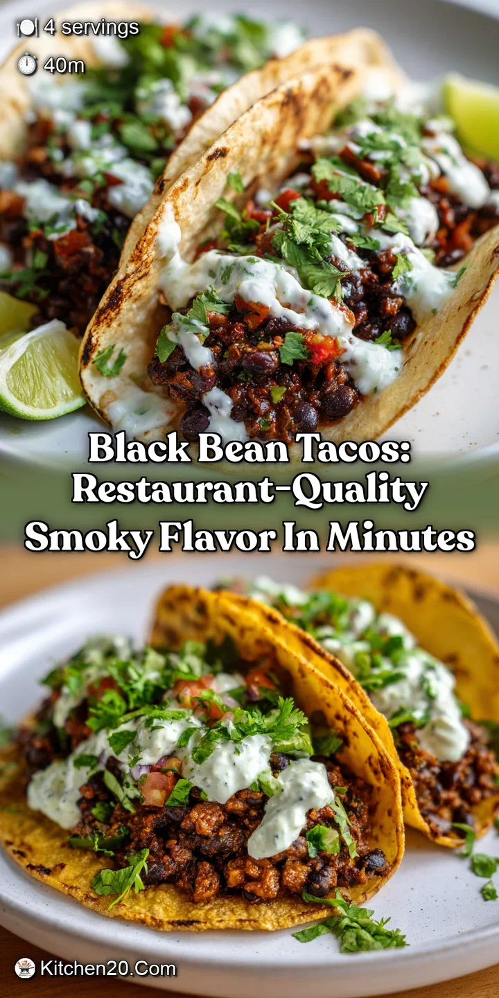 Black Bean Tacos: Restaurant-Quality Smoky Flavor in Minutes