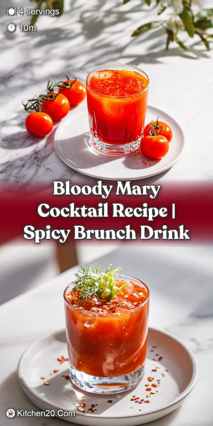 Close-up of a perfectly chilled Bloody Mary, its deep red hue hinting at savory spices and refreshing tang.