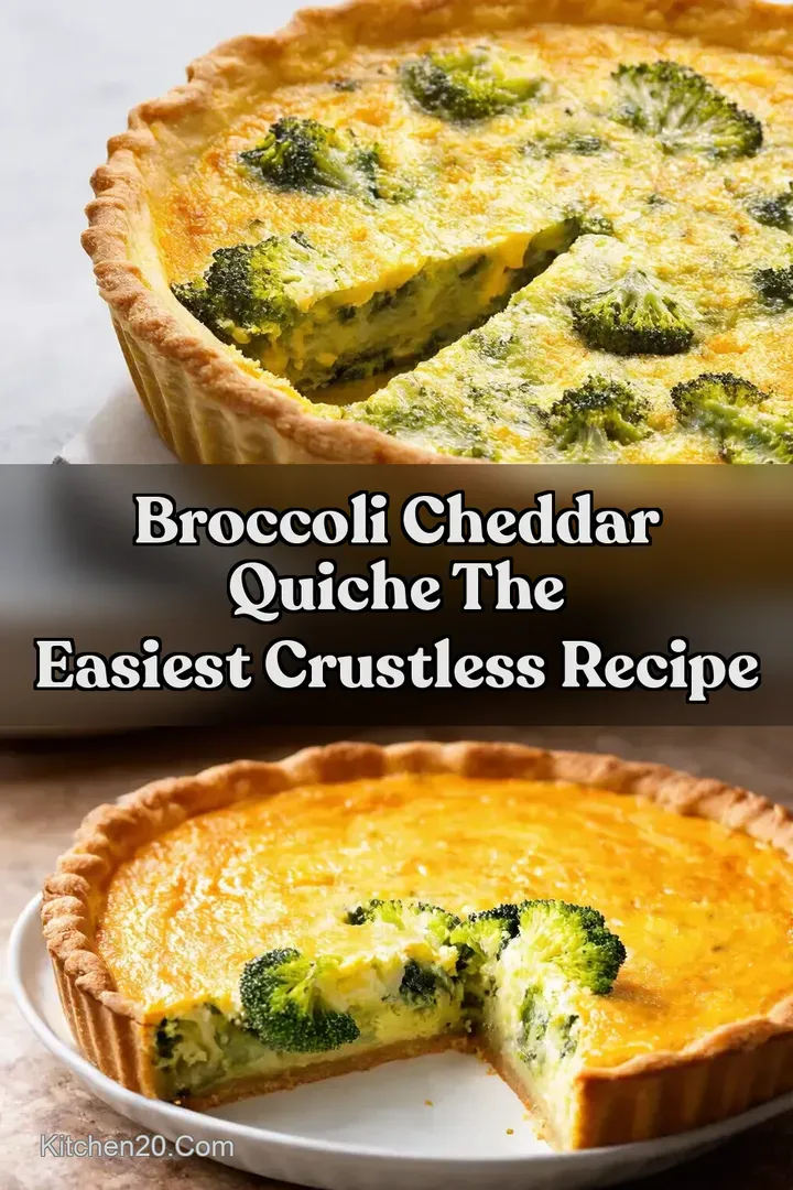 Broccoli Cheddar Quiche The Easiest Crustless Recipe