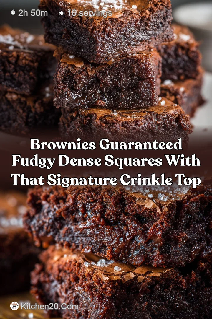 Brownies Guaranteed Fudgy Dense Squares with that Signature Crinkle Top