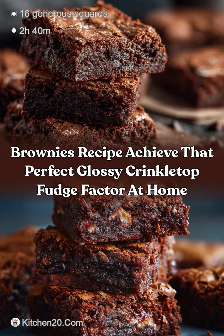 Brownies Recipe Achieve that Perfect Glossy CrinkleTop Fudge Factor at Home