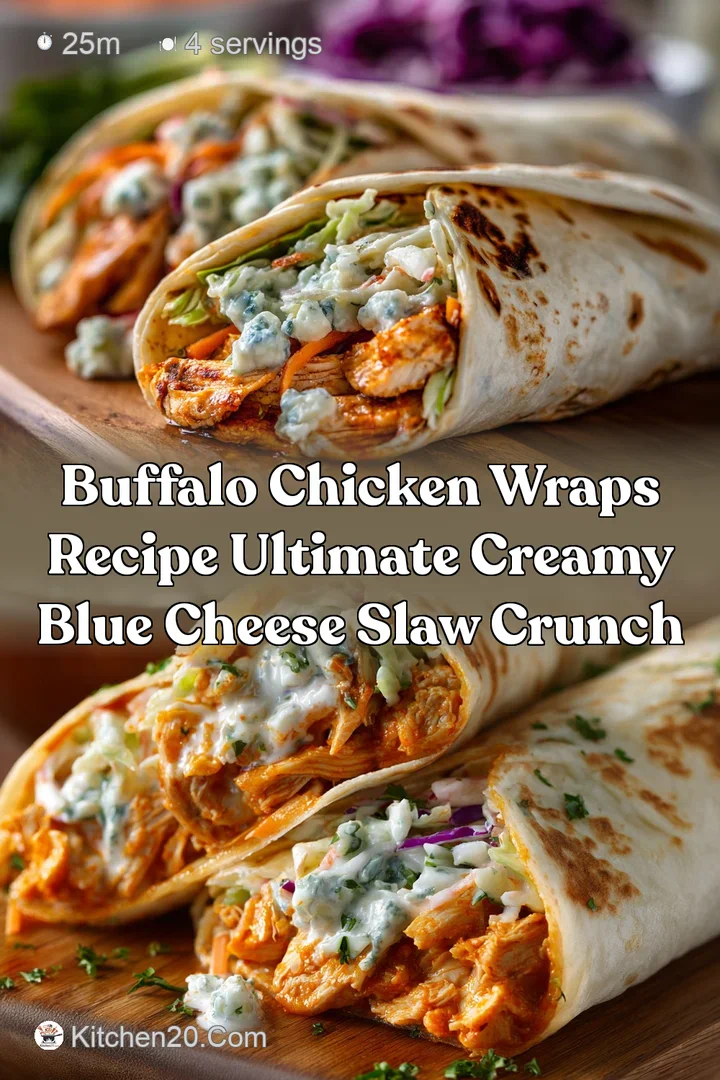 Buffalo Chicken Wraps Recipe Ultimate Creamy Blue Cheese Slaw Crunch