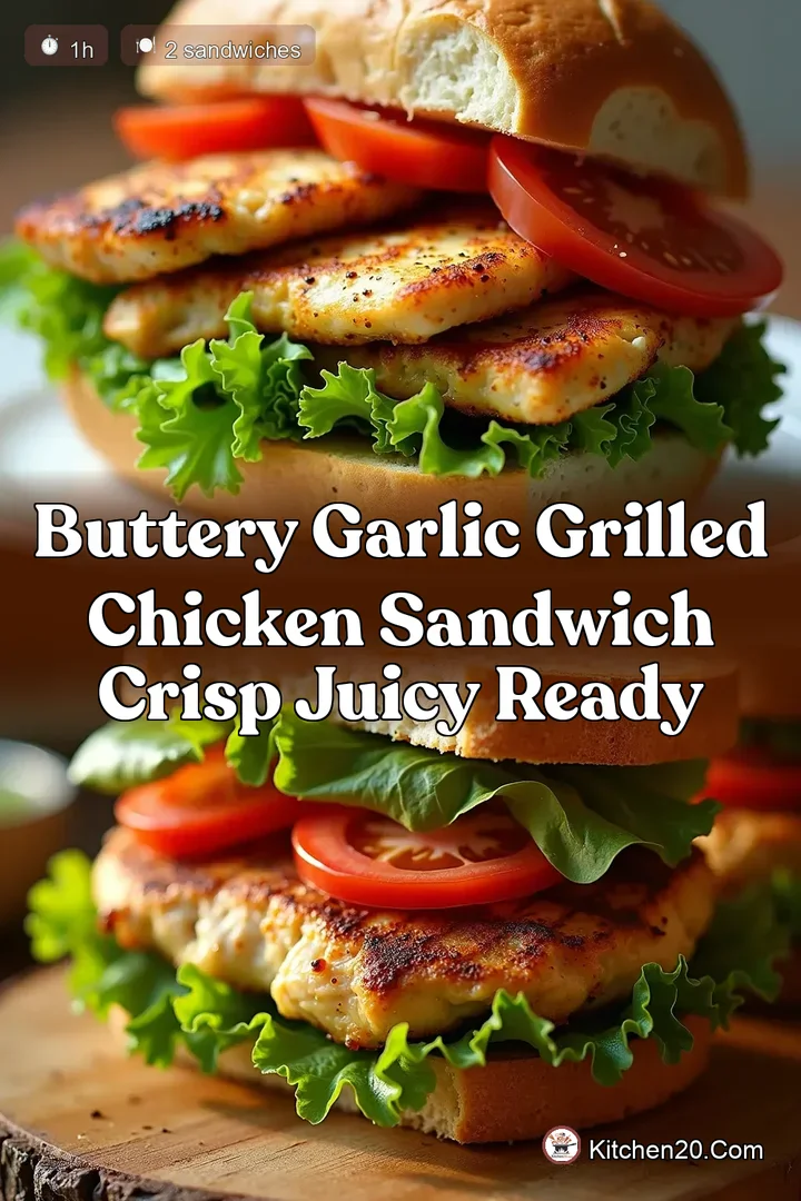Buttery Garlic Grilled Chicken Sandwich Crisp Juicy Ready