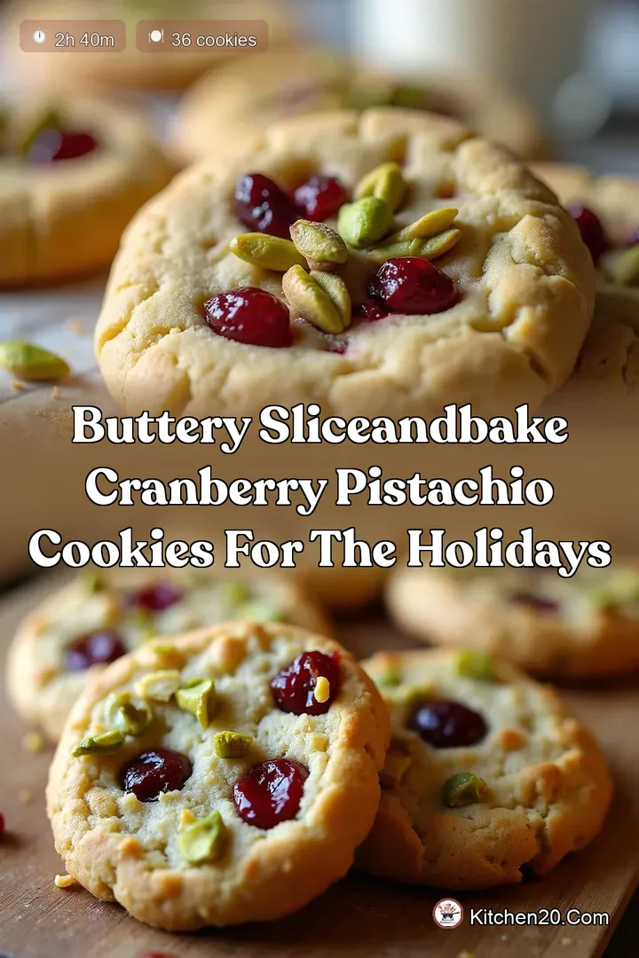 Buttery SliceandBake Cranberry Pistachio Cookies for the Holidays