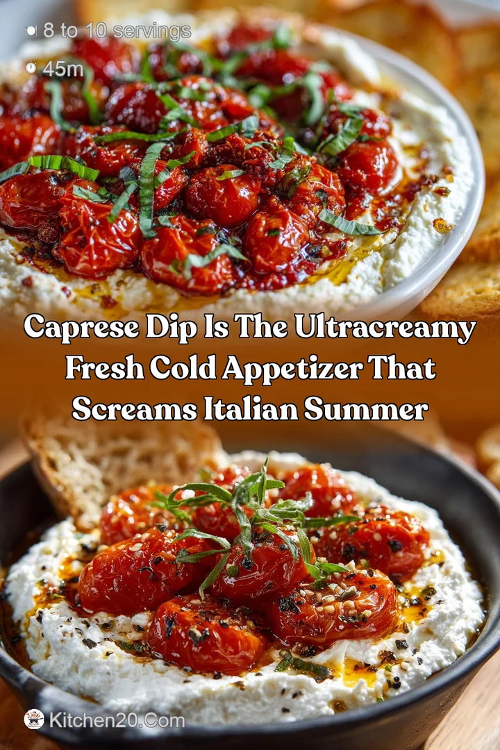 Caprese Dip is the ultracreamy fresh cold appetizer that screams Italian summer