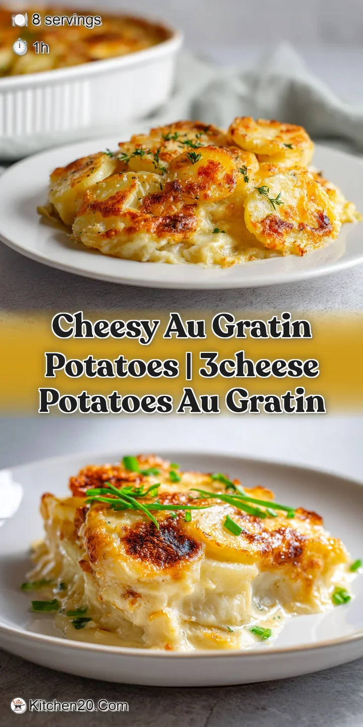 A close-up of bubbly, golden-brown cheese melting over tender potato slices, hinting at rich, creamy goodness.