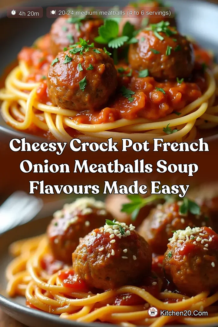 Cheesy Crock Pot French Onion Meatballs Soup Flavours Made Easy