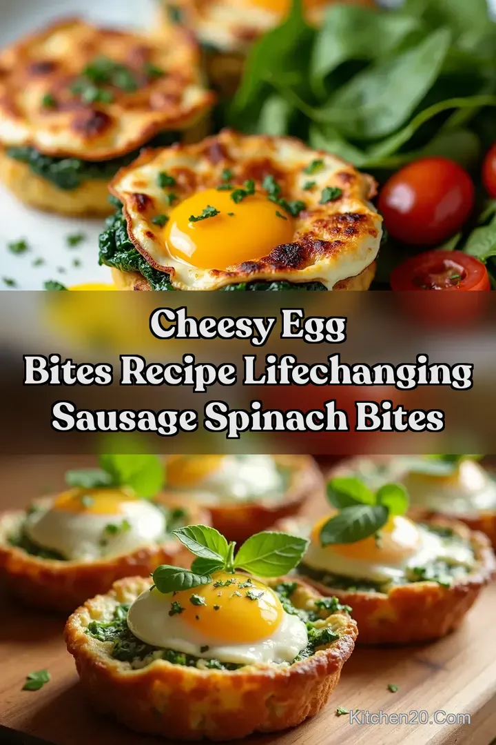 Cheesy Egg Bites Recipe LifeChanging Sausage Spinach Bites
