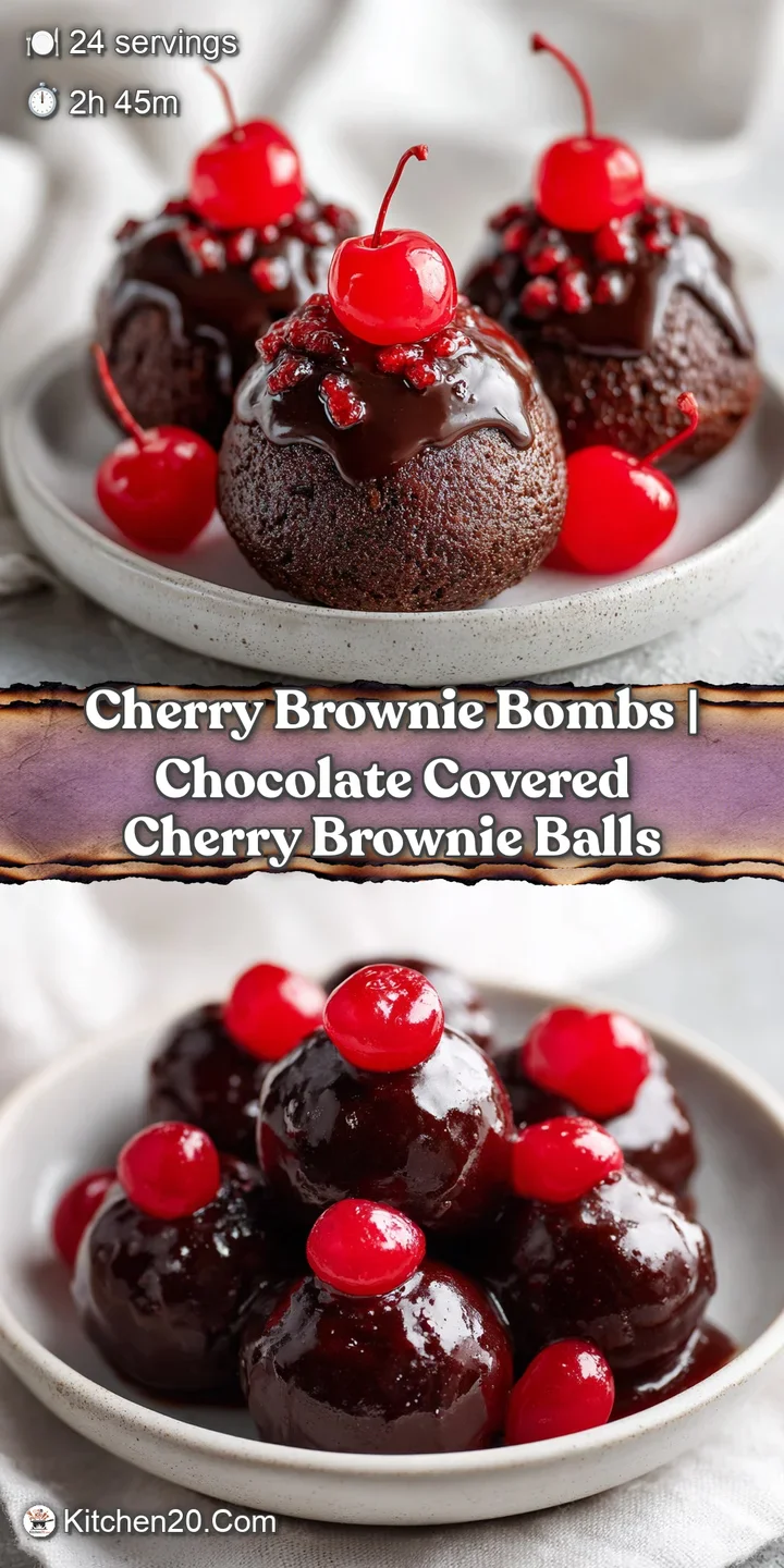 Close-up of a rich, dark chocolate truffle with a burst of juicy red cherry filling and a velvety matte finish.