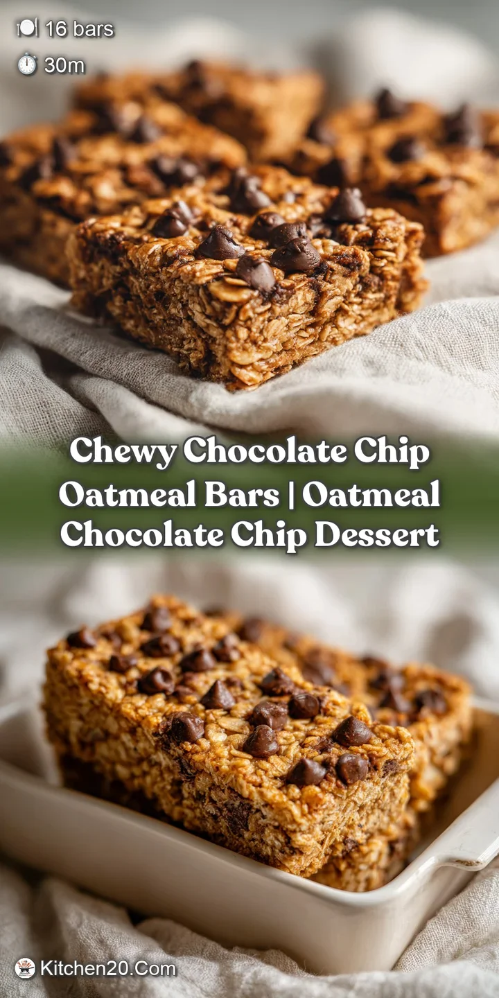 Close-up of a chewy oat bar featuring glistening melted chocolate pockets and a toasted, buttery golden-brown crust.