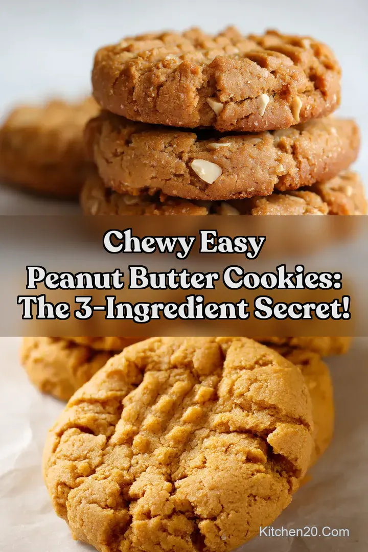 Chewy Easy Peanut Butter Cookies: The 3-Ingredient Secret!