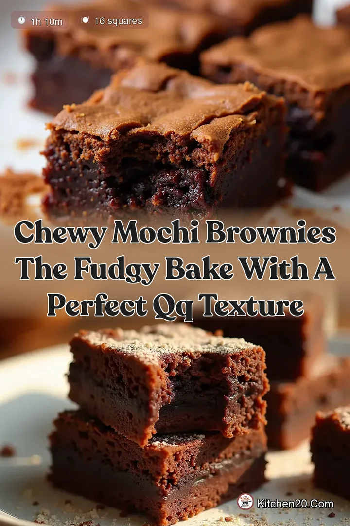 Chewy Mochi Brownies The Fudgy Bake with a Perfect QQ Texture