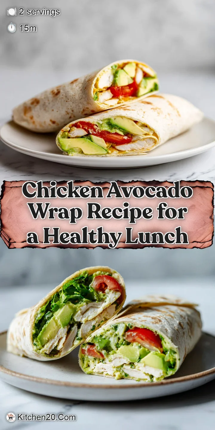 Close-up of a chicken wrap reveals the creamy texture of avocado against tender chicken and vibrant greens within a soft w...