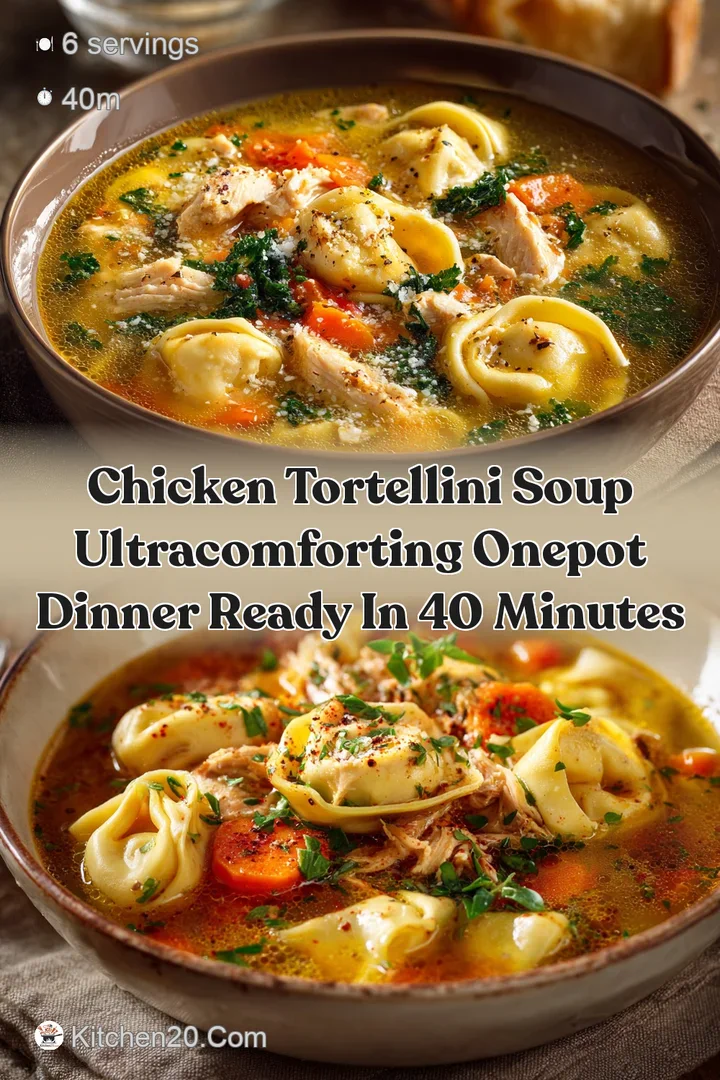 Chicken Tortellini Soup UltraComforting OnePot Dinner Ready in 40 Minutes