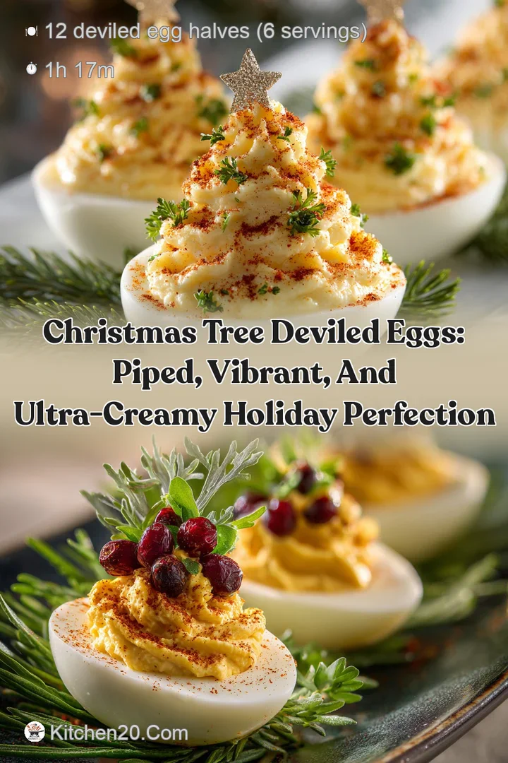 Christmas Tree Deviled Eggs: Piped Vibrant and Ultra-Creamy Holiday Perfection