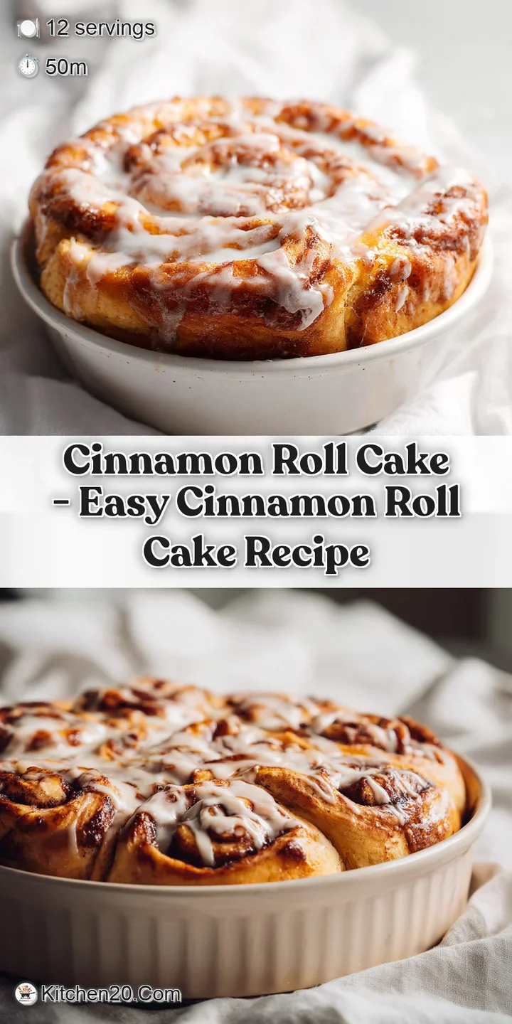 Close-up of a caramelized swirl on a moist cinnamon roll cake, with glistening, sticky glaze.