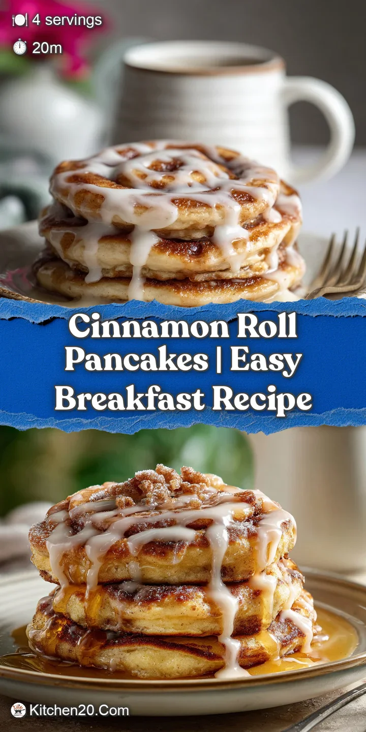 Close-up of a warm cinnamon roll pancake showcasing its soft, buttery layers and rich, gooey cinnamon filling.