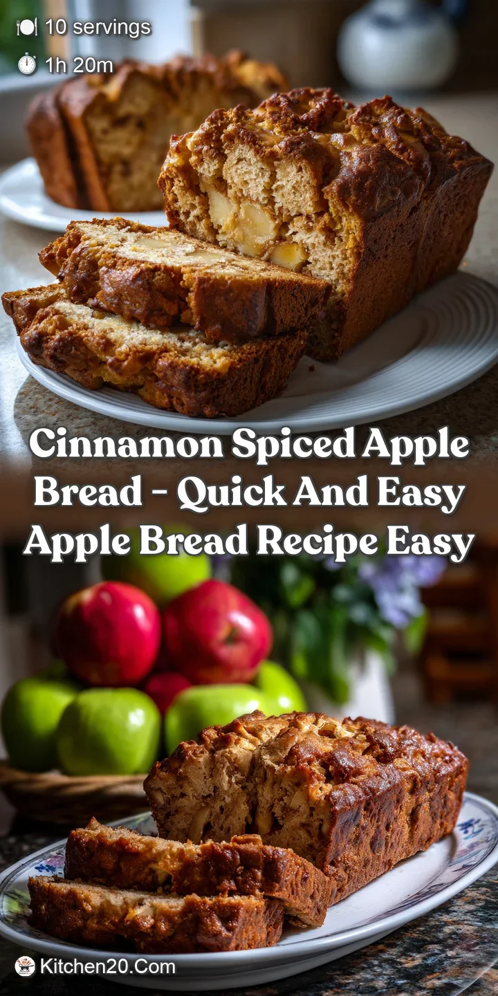 Cinnamon Spiced Apple Bread - Quick and Easy Apple Bread Recipe Easy
